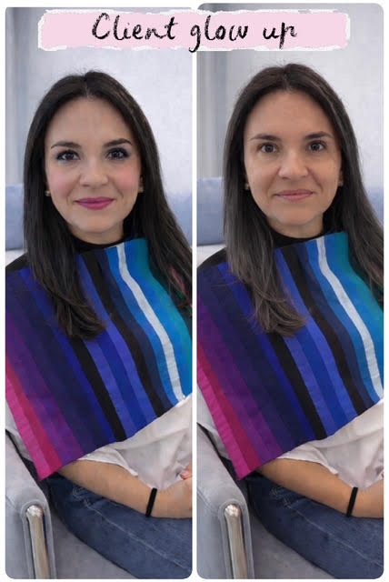 Client color transformation — before and after